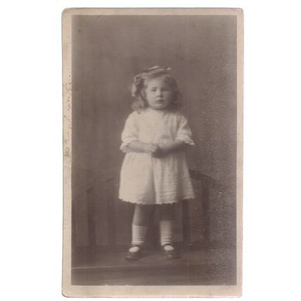young Victorian girl .unused antique postcard RP by Bert Williams of Bristol #
