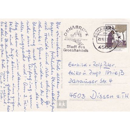 Rita 13 Years old Winter Scene Postcard posted 1983 VGC
