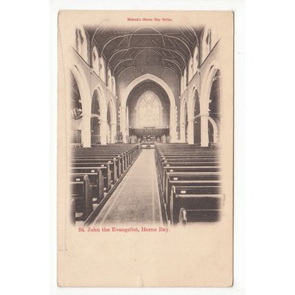 St John the Evangelist Church Herne Bay Postcard Kent Ridout's Series