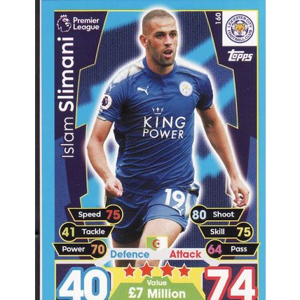 Match Attax 2017/2018 160 Islam Slimani Leicester City