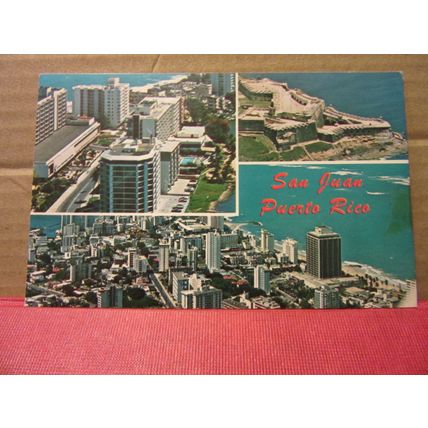 AERIAL multiview=, SAN JUAN, PUERTO RICO unused postcard =