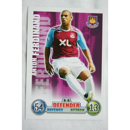 2007/08 Topps Match Attax Trading Card - Anton Ferdinand, West Ham United