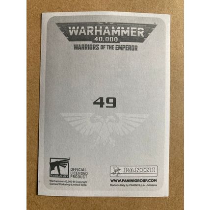 Warhammer 40,000: Warriors of the Emperor Sticker # 49 (A) unused 2022 Panini
