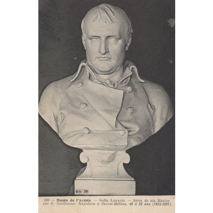 Napoleon Statue Head Bust Military Waterloo Old Postcard