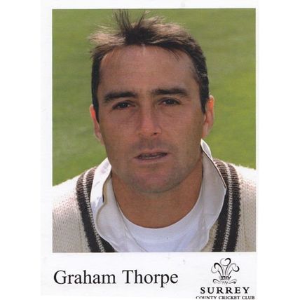 Graham Thorpe Surrey Cricket 8x5 Large Official Photo Club Card