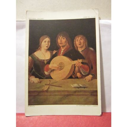 A CONCERT PARTY by Ercole de Roberti unused vintage postcard /