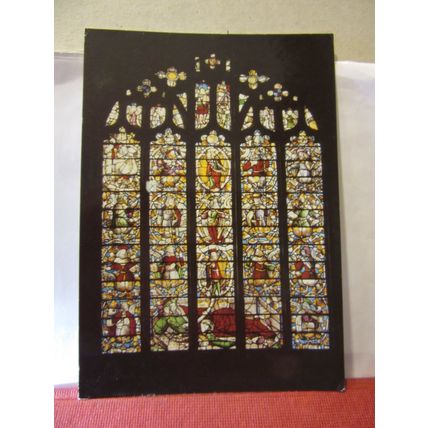 ST. DYFNOG'S CHURCH WINDOW, LLANRHAEADR, Denbighshire used postcard 2004 pm =