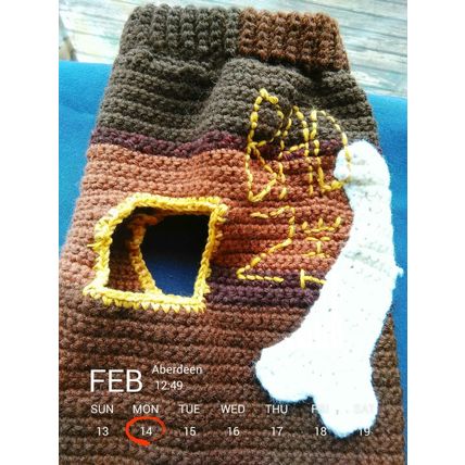 Doggie Sweater, Crochet, Brown