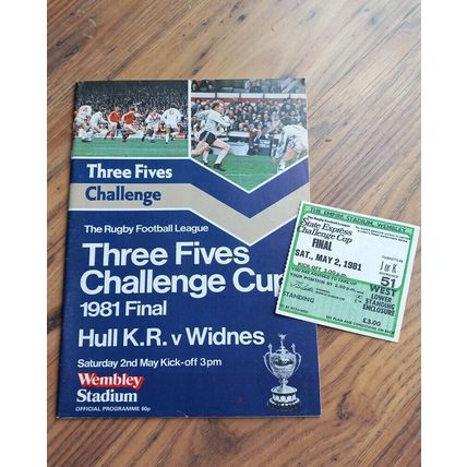 1981 Rugby League Challenge Cup Final Programme & Ticket – Hull K.R. vs Widnes
