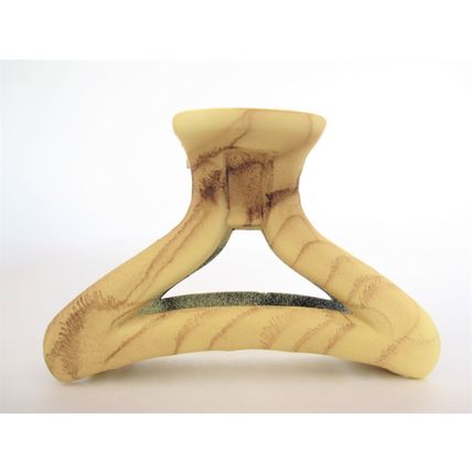 Faux wood wooden geometrical triangle hair claw clip medium fine hair