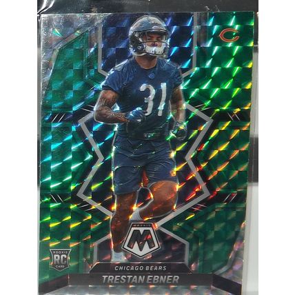 2022 Panini Mosaic TRESTAN EBNER (Bears) Green Prizm Rookie Card #356