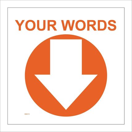 SIGN DOWN ARROW SOUTH ORANGE CHOICE CUSTOM TRAIL GUIDE ROUTE WM071E PERSONALISE