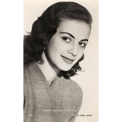 Anna Maria Ferrero Italian Film Actress Vintage Real Photo Postcard
