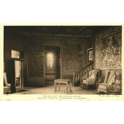 Holyrood Palace, Queen Mary's Audience Chamber, Scotland, Swaingravure Postcard
