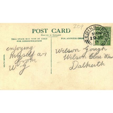 Holyrood Palace & Arthur's Seat, Edinburgh, Scotland, RP Celtic Postcard, 1915