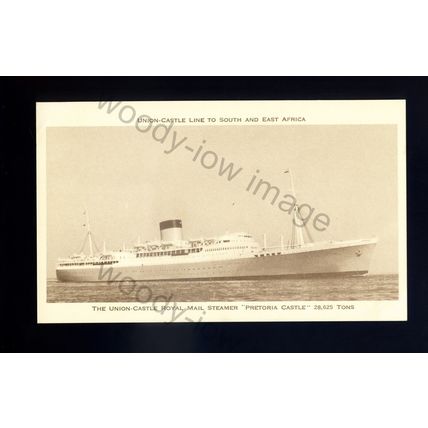 LS3084 - Union Castle Liner - Pretoria Castle - postcard