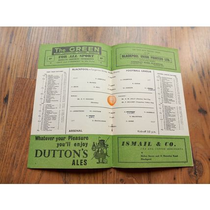 1964/65 Blackpool vs Arsenal, Division 1 - 16/4/1965 ** FREE P&P **