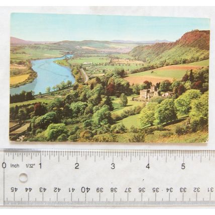 old postcard The Valley of the Tay from above Kinfauns Castle, Perth