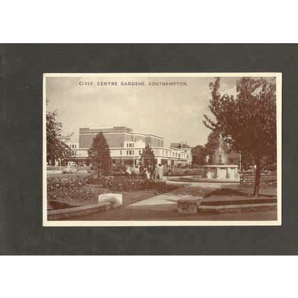 Postcard Hampshire Southampton Civic Centre Gardens Dennis
