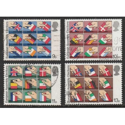 GB 1979 EEC Direct Assembly Elections Used 2 SG 1083-1086 Sc 859-862 stamp