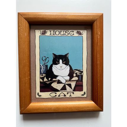 HOUSE CAT - FRAMED ART PRINT (SMALL)