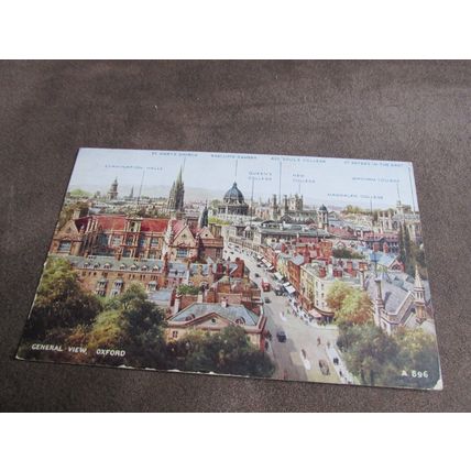 Valentines Postcard - Oxford view - Artist Brian Gerald A896