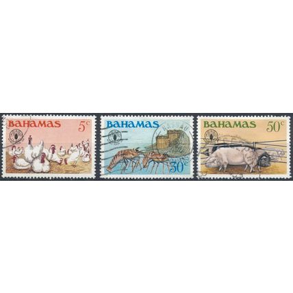 World Food Day: 3 Values - Bahamas 1981 - F H - SG 598 & 600/1