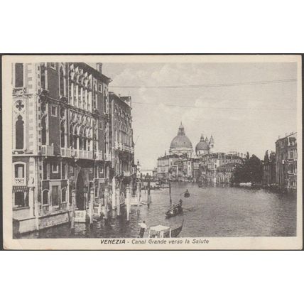 Canal Grande verso la Salute, Venezia, c.1920s - GB Cartolina