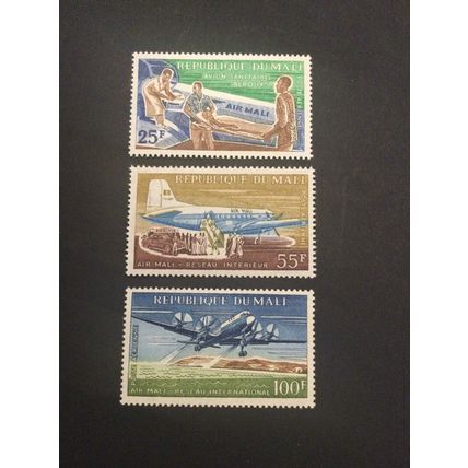Republique du Mali 1963 Air mail transportation Stamps lightly mounted mint MH