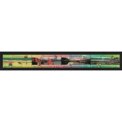 New Zealand Flowers Lakes Mountains The Four Seasons 4v Strip 1994 MNH