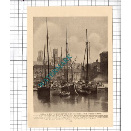 Brayford Pool Lincoln - c.1930's Cutting