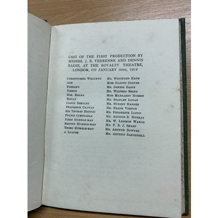 1912 JOHN GALSWORTHY "THE PIGEON" DRAMA PLAY ANTIQUE HARDBACK BOOK (P2)