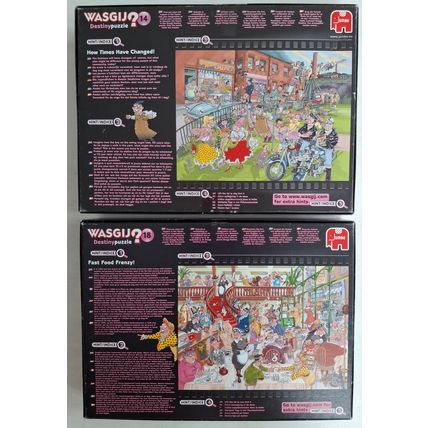 2 x Wasgij Destiny 1000 piece jigsaw puzzles