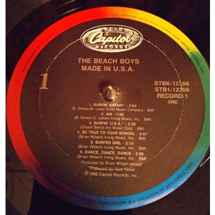 1986’s BEACH BOYS: MADE IN U.S.A. 25 surfer band hits double record album