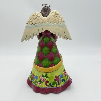 Jim Shore 2014 A Bird In The Hand Angel Quilted Figurine 9” Heartwood Creek Resi