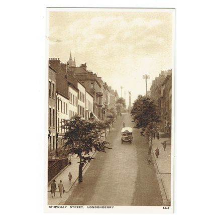 Ireland Co Londonderry postcard Shipquay Street Londonderry