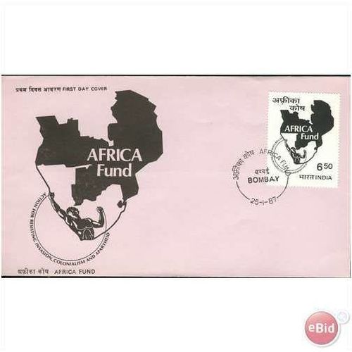 India Cover 1987 - SG 1228 - Africa Fund (mint)