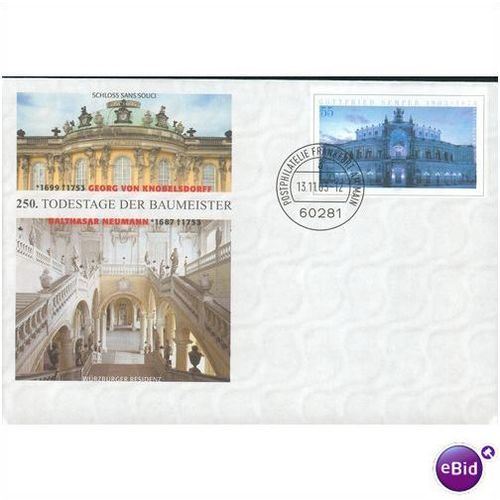 Germany FDC 2003 - Pre-Paid - Death Days Of Builders