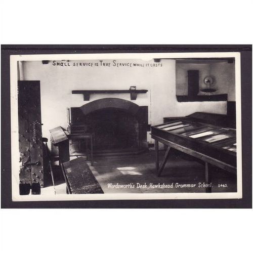 Wordsworth's desk, Hawkshead Grammar School MORCAME 1965 Used