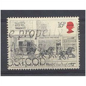 SG1258 16p Bath Mail Coach,1784.Fine Used.nb12