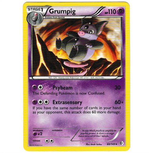 Pokemon Black & White Boundaries Crossed - #60/149 - Grumpig