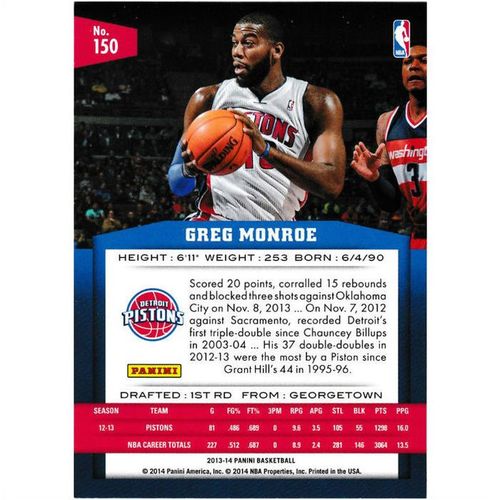 2013-14 Panini - #150 - Greg Monroe