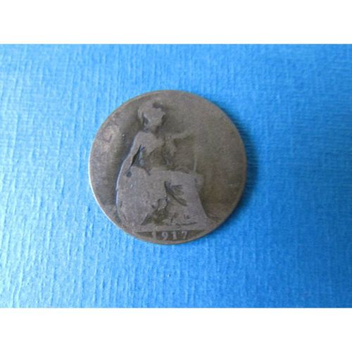 1917 GEORGE V HALFPENNY FREE POST. D