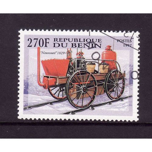 BENIN 1997 STEAM RAILWAYS SG1694 1829 270F NOVELTY LOCOMOTIVE FINE USED