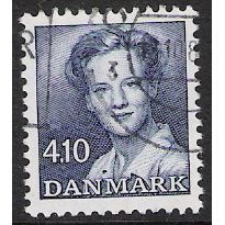Mi 909: 4 Kr. 10 blackish violet-ultramarine Definitive: Queen Margrethe II.