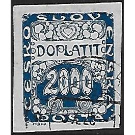 Po Mi 14: 2000 h. deep blue Postage Due Stamp.