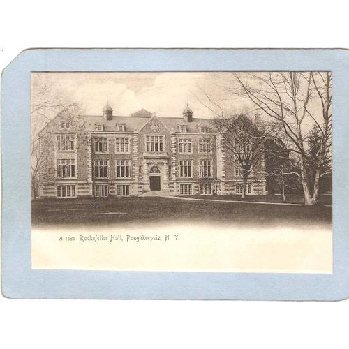 New York Poughkeepsie Rockefeller Hall Vassar College Rotograph Card ny_bo~2299