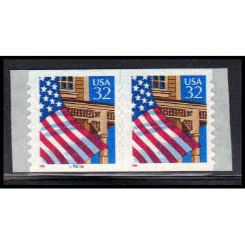 2915A 32c U.S. Flag Over Porch Fine MNH CNP Left 89898 10x10 PA1776