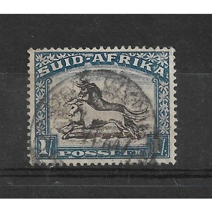 SouthAfrica.SG62 1s Black and Blue Wildebeest.Afrikaans Print.Fine Used.Sept21a