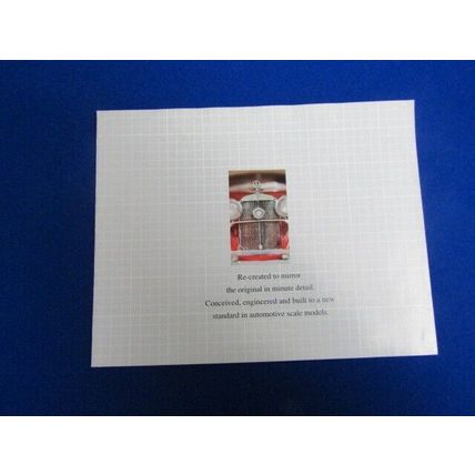 FRANKLIN MINT MODEL CAR MERCEDES 500K SPECIAL ROADSTER BROCHURE (Auto)